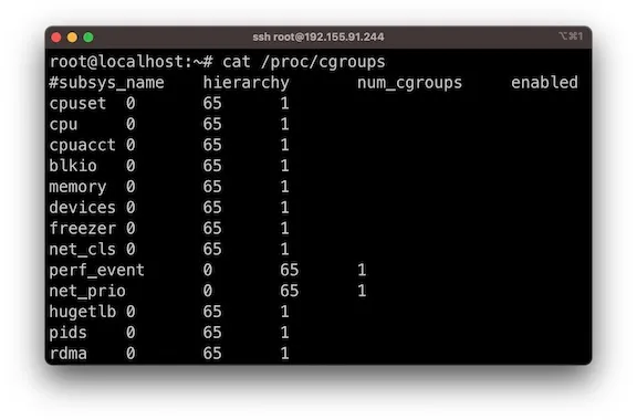Cgroups auf einem Linux-Computer